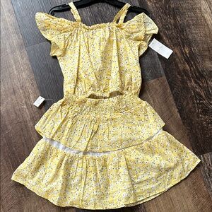 Jessica Simpson Yellow Floral Kids Matching Set